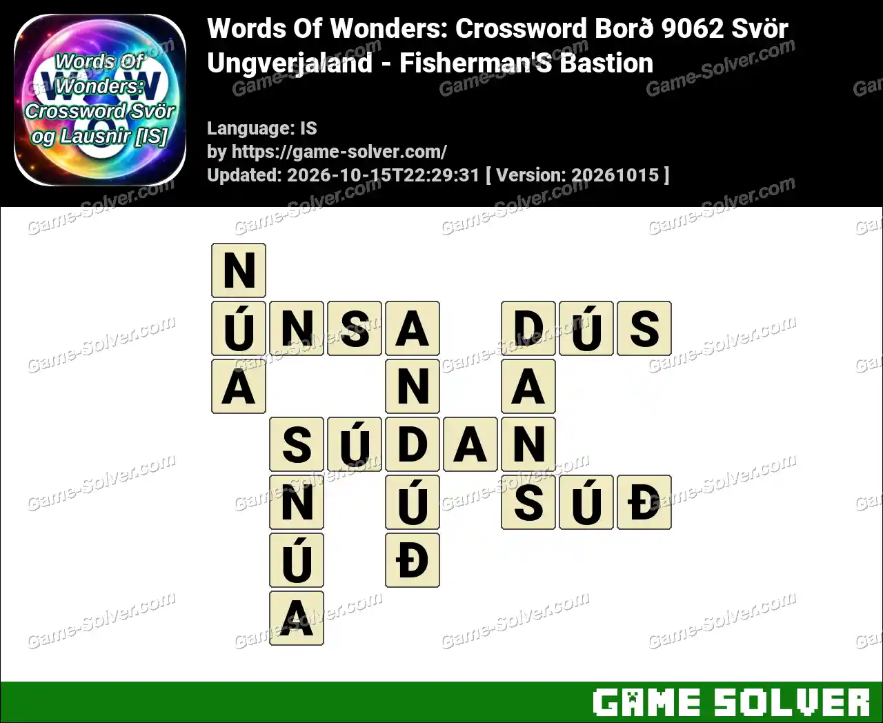 Words Of Wonders: Crossword Borð 9062 Svör – Ungverjaland – Fisherman’S Bastion